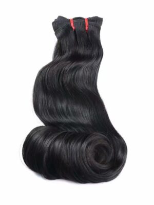 Super double drawn human hair weft