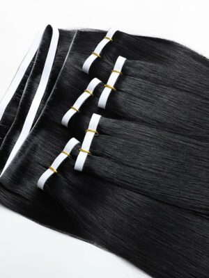 Injected Invisible Weft Tape in Hair Extensions