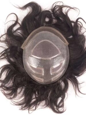 Men's Toupee with Invisible Hairline 4 Eyes